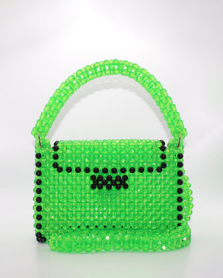 SUSANNA CHOW Elsa City Bag in Lime available at Lahn.shop