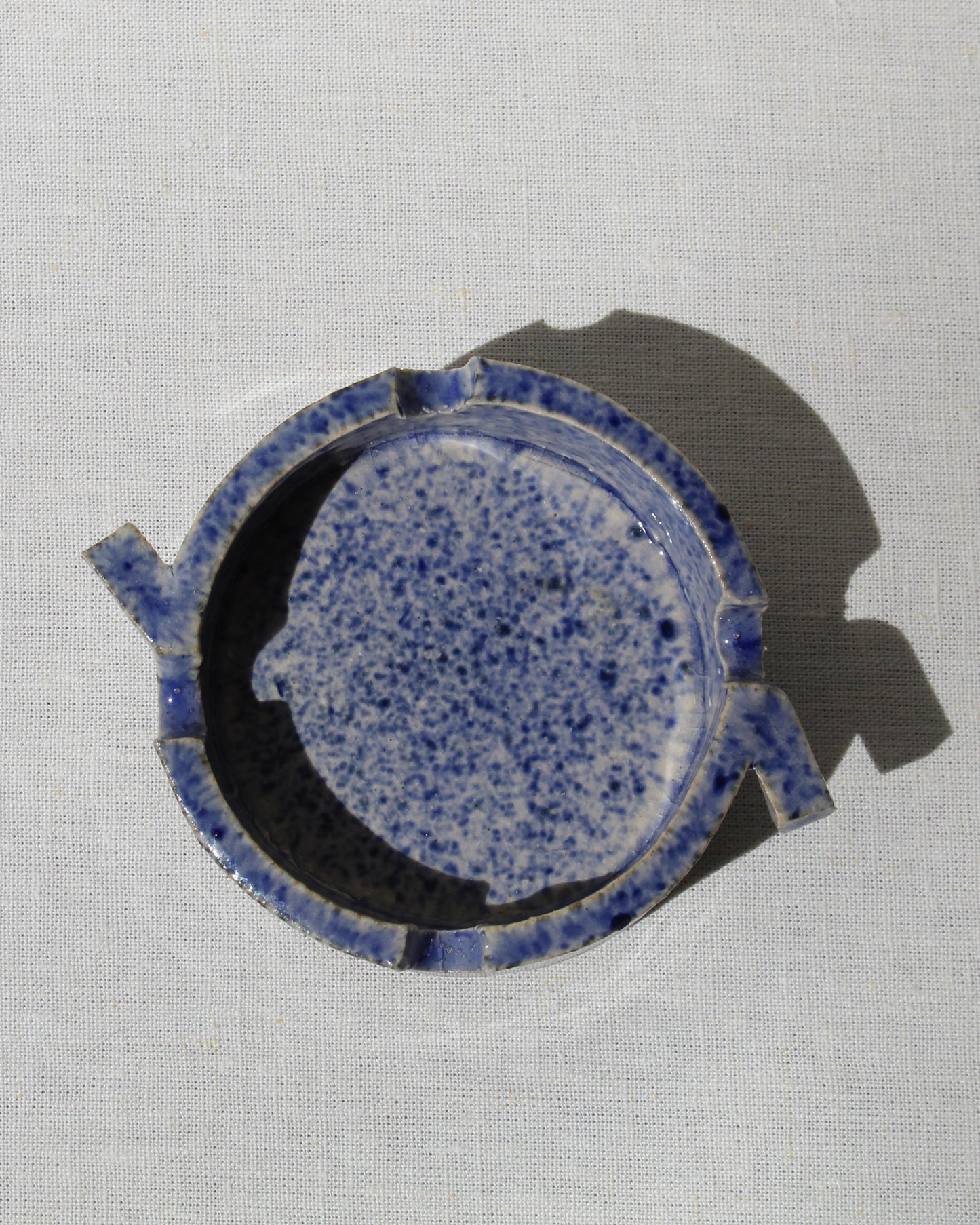 Stephen Michaels Studded Ashtray in Blue Glaze