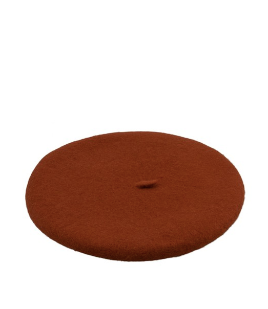 Persons Felted Wool Beret in Brick