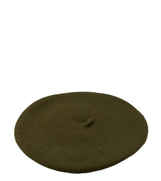Persons Felted Wool Beret in Olive