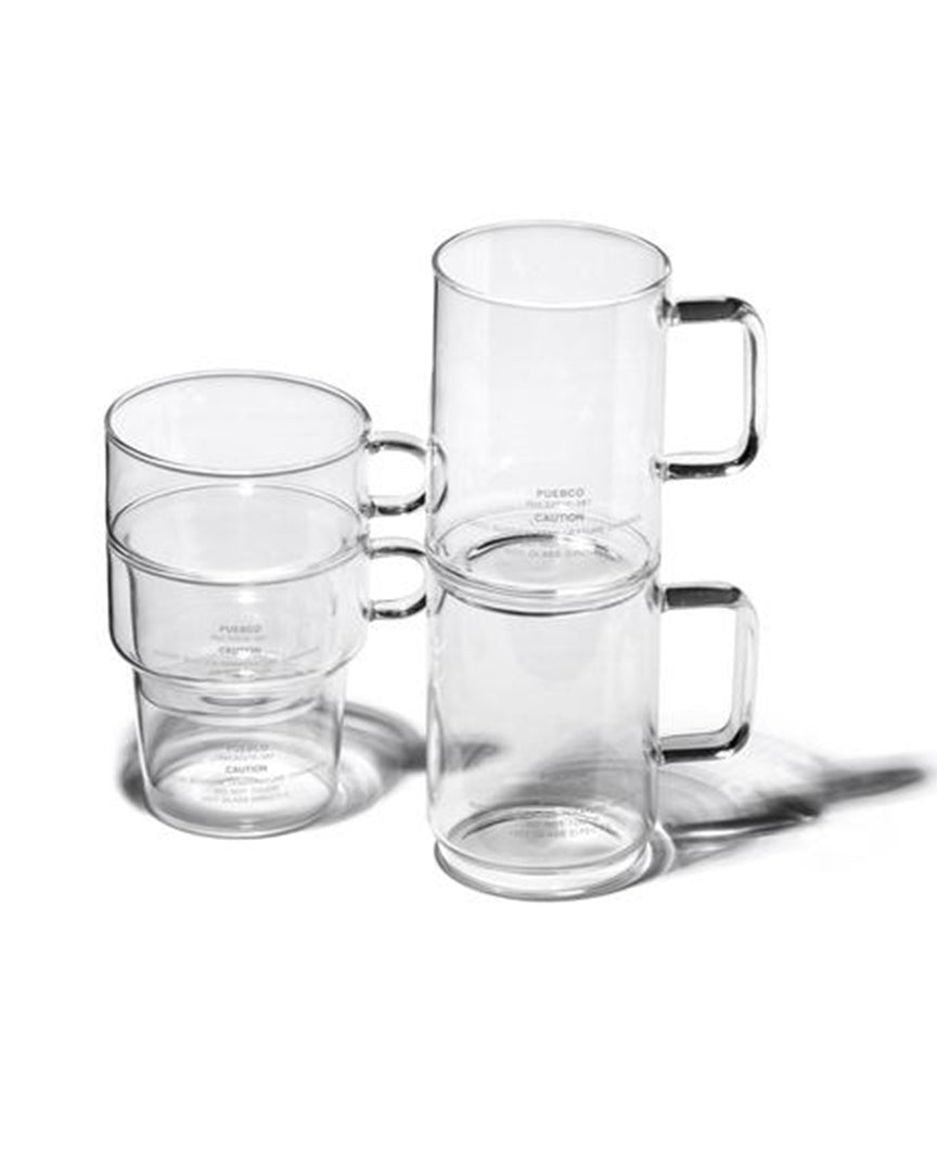 PUEBCO Borosilicate Deep Stacking Glass Mug