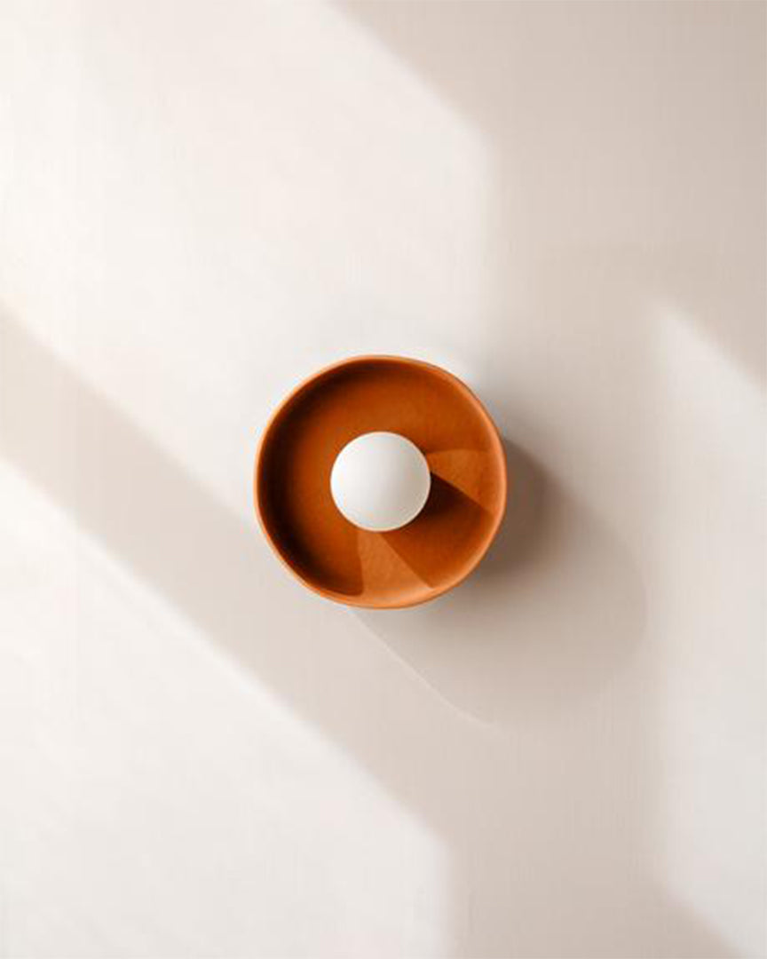IN COMMON WITH Ceramic Disc Orb Surface Mount in Terracotta