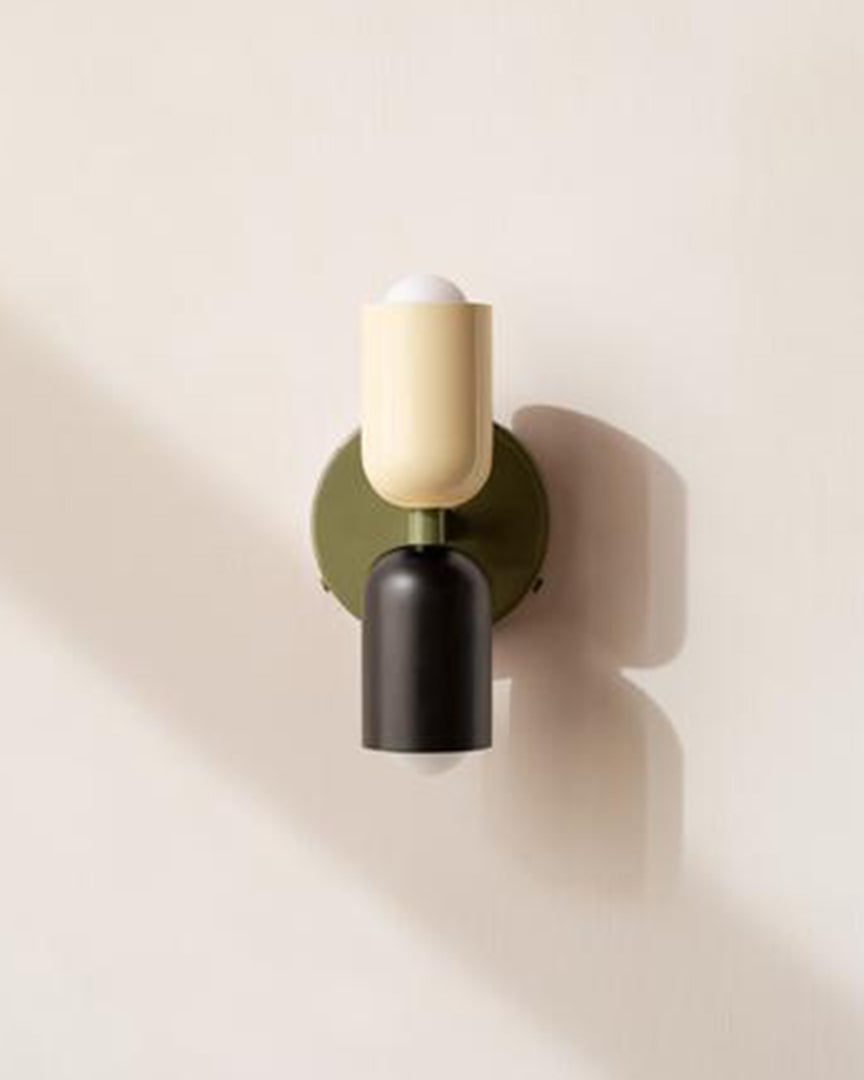 IN COMMON WITH Up Down Sconce in Bone/ Black/ Reed Green