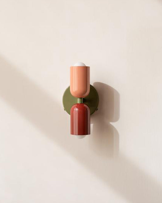 IN COMMON WITH Up Down Sconce in Peach/ Oxide Red/ Reed Green