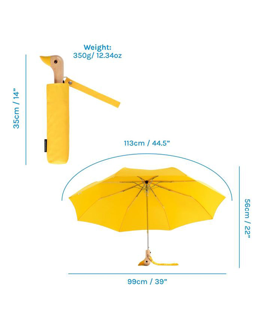 ORIGINAL DUCKHEAD Compact Umbrella in Yellow available at Lahn.shop